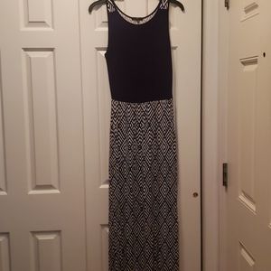 Tart blue patterned maxi dress